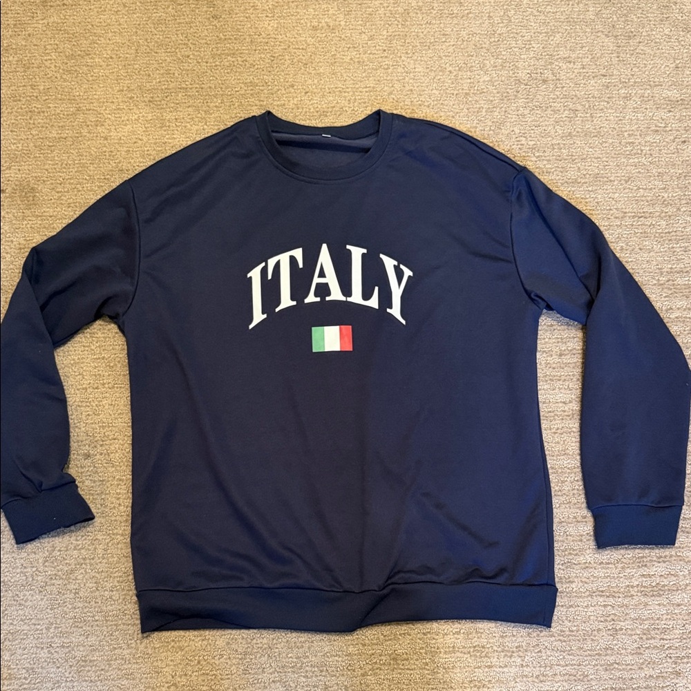 Italy Graphic Navy Men's Sweatshirt (size XXL but fits more like XL)